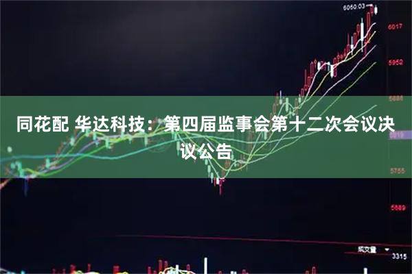 同花配 华达科技：第四届监事会第十二次会议决议公告