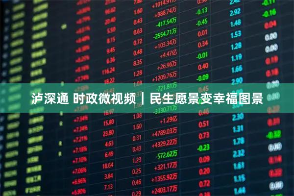 泸深通 时政微视频｜民生愿景变幸福图景